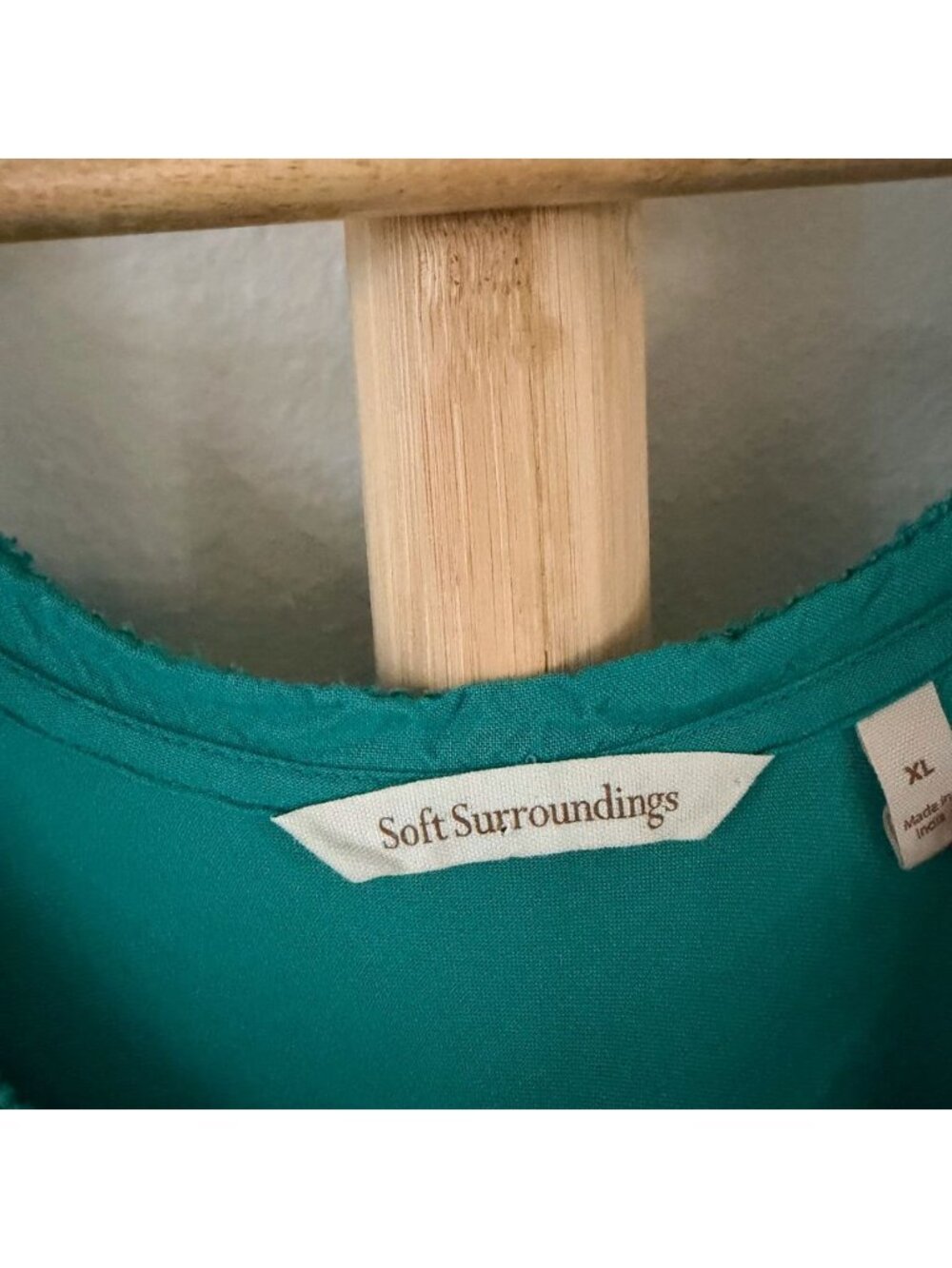 Soft Surroundings Kara Dress Teal Blue Tiered Midi Dress Women’s Size XL Boho - Picture 7 of 12
